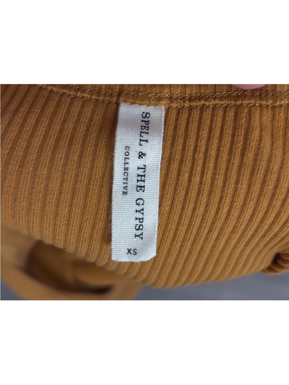 Spell Ginger Color Ribbed Cropped Tank Size XS - Picture 2 of 3